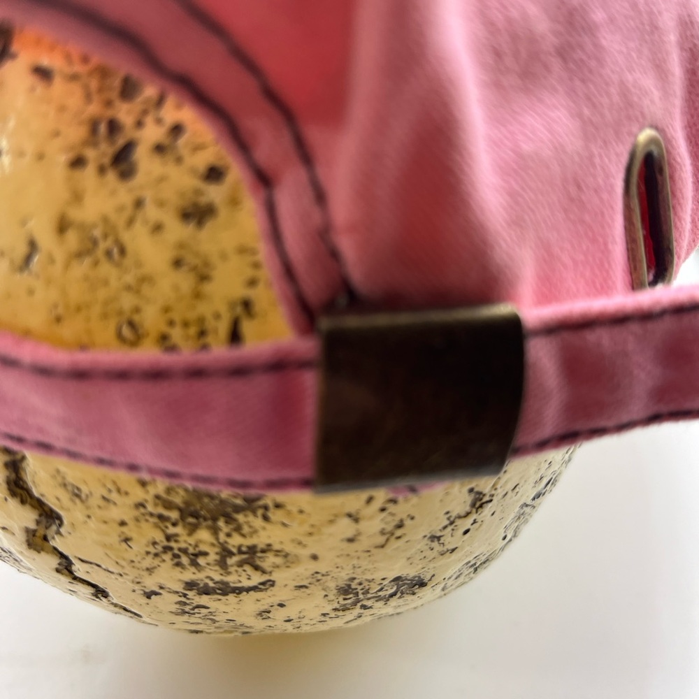Women’s pink adjustable, biker chick cap - Picture 8 of 12